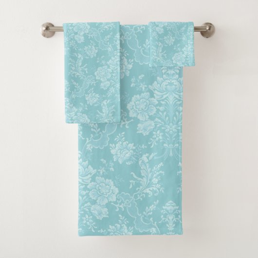 Élégant Chic Romantique Floral Damask-Mint (En situation)