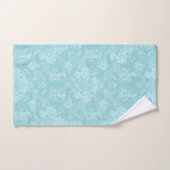 Élégant Chic Romantique Floral Damask-Mint (Serviette à main)