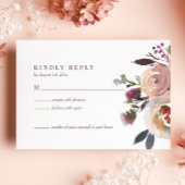 Elégant Chic Romantique Rose mariage carte RSVP