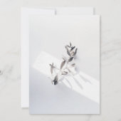 Elegant chic roos floral Wedding Invitation Kaart (Achterkant)