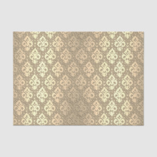 Elegant Chic Roos Gold Damask Tissuepapier