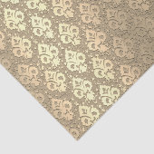 Elegant  Chic Roos Gold Damask Tissuepapier (Detail)