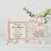 Elegant Chic Roos Gold Glitter Glam Modern Weddens Kaart (Staand voorkant)