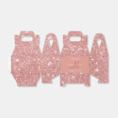 Elegant Chic Roos Goud Monogram Bruiloft Favor Bedankdoosjes (Uitgevouwen)