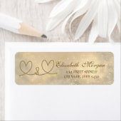 Elegant Chic Rope Hearts-adres Etiket (Insitu)