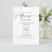 Elegant Chic Rose Mariage QRcode RSVP (Debout devant)