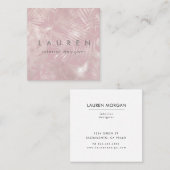 Élégant chic rose or faux Carte de visite (Devant / Derrière)