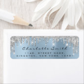 Elegant Chic Royal Blue Silver Gray RSVP Etiket (Insitu)