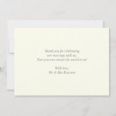 Elegant  Chic Roze Paard Toile Bruiloft Bedankkaart (Achterkant)