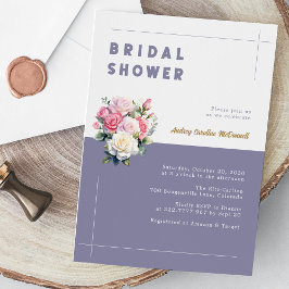 Elegant Chic Roze Rose Waterverf Vrijgezellenfeest Kaart