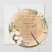 Elegant & Chic Rustiek Huwelijkshout Bewaar de dat Kaart (Voorkant)