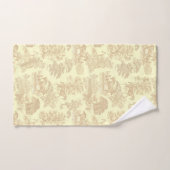 Elégant Chic Rustique Cheval Beige Crème Toile (Serviette à main)