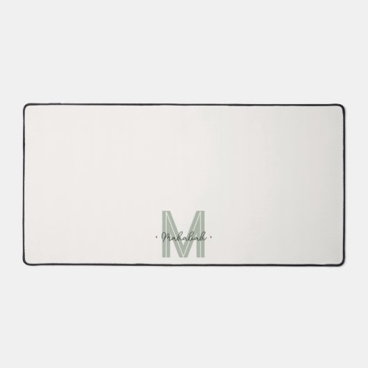 Élégant Chic Sage Green Script Monogramme (Recto)