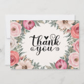 Elegant Chic Script Liefde Hart Trouwfoto Bedankt Save The Date (Achterkant)