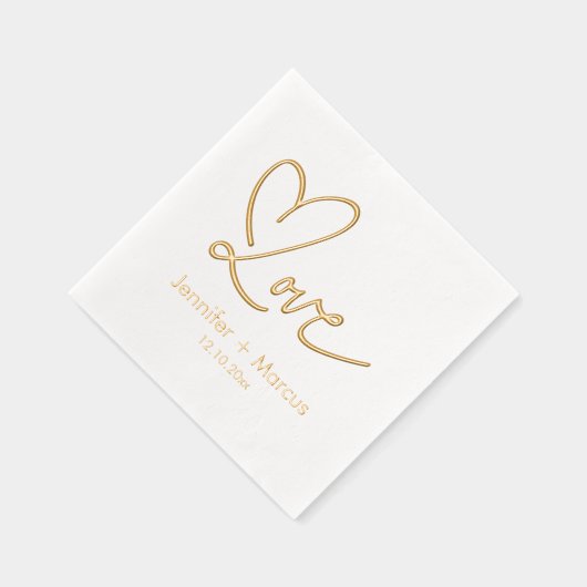 Élégant Chic Script Love Heart Mariage (Droite)