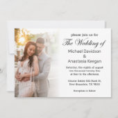 elegant chic script trouwdag foto kaart (Voorkant)