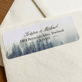Elegant Chic Seasonal Pine Trees Forest Etiket