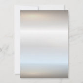 Elegant Chic Silver Baby shower Kaart (Achterkant)