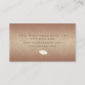 Elegant chic Simple ginko leaf roos Gold Visitekaartje (Achterkant)