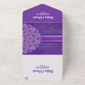 Elegant Chic Simple Minimalist Script Weddenschap All In One Uitnodiging (Buitenkant)