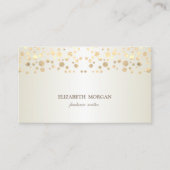 Elegant Chic Sophisticated, Gold Confetti Visitekaartje (Voorkant)