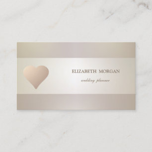 Elegant Chic Sophisticated, Roos Gold Heart Visitekaartje
