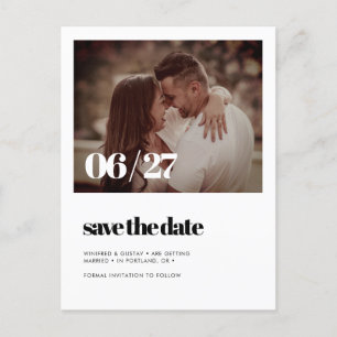 Elegant chic Sparen de datumfoto Briefkaart