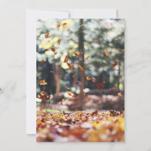 Elegant chic spring herfst floral Wedding Invitati Kaart (Achterkant)