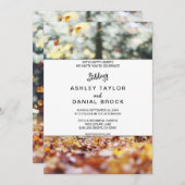 Elegant chic spring herfst floral Wedding Invitati Kaart (Voorkant / Achterkant)
