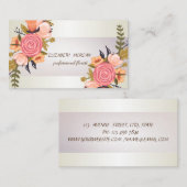 Elegant Chic Stripe , Floral Visitekaartje (Voorkant / Achterkant)