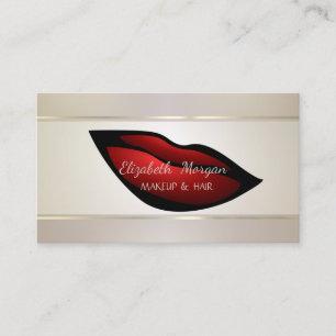 Élégant Chic, Striped, Lèvres Carte de rendez-vous