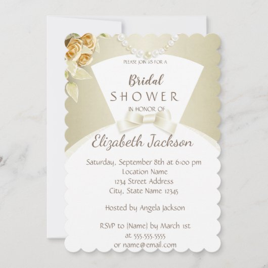 Elegant Chic Stylish, Bride Dress Vrijgezellenfees Kaart (Voorkant)