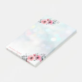 Elegant Chic Stylish Girly, Bokeh, Flowers Post-it® Notes (Schuin)
