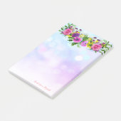 Elegant Chic Stylish Girly, Bokeh, Flowers Post-it® Notes (Schuin)