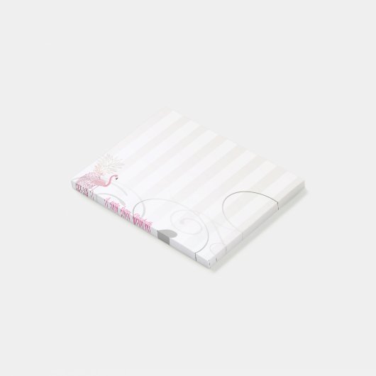 Elegant Chic Stylish Girly, Flamingo, Pineapple Post-it® Notes (Schuin)