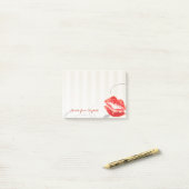 Elegant Chic Stylish Girly, Red Lips Post-it® Notes (Op bureau)