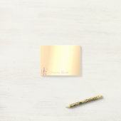 Elegant Chic Stylish Gold Face Silhouette Post-it® Notes (Op bureau)
