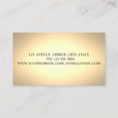 Elegant Chic Stylish, Gold Visitekaartje (Achterkant)