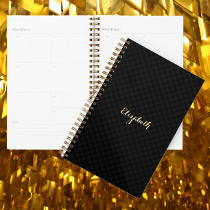Élégant Chic tendance Black Gold hebdomadaire et m