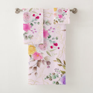 Élégant chic tendance Pink floral