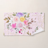 Élégant chic tendance Pink floral (Serviette à main)