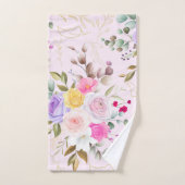 Elegant chic trendy Pink floral Bad Handdoek (Handdoek)
