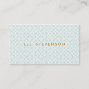 Elegant Chic Turquoise Lattice Pattern Visitekaartje