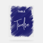 Élégant chic, violet foncé, chiffres de table mari (Recto)