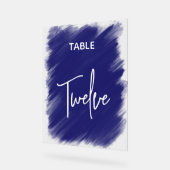 Élégant chic, violet foncé, chiffres de table mari (Angle)