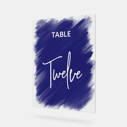 Élégant chic, violet foncé, chiffres de table mari (Angle)