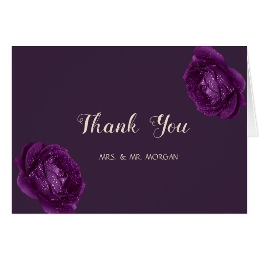 Élégant chic violet Roses (Devant Horizontal)