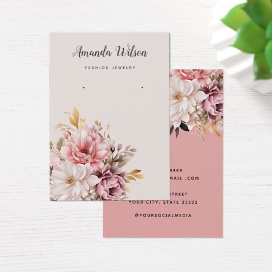 Elégant chic Watercolor Boho carte d'affichage d'o (Bureau)