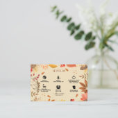 Elegant Chic Waterverf Autumn Flowers Visitekaartje (Staand voorkant)