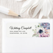 Elegant Chic Waterverf Succulent Florals Etiket (Insitu)